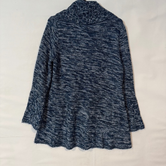 Style & Co Women's Cowl Neck Sweater Long Sleeve Relaxed Fit Blue Size (Large) - Picture 1 of 5